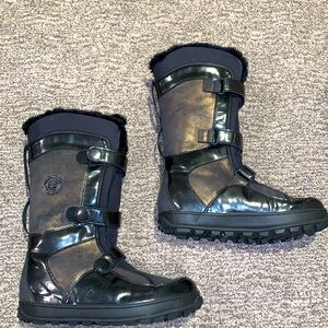 Timberland Leather Snow Boot Bronze Black NWOT